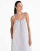 sukienki midi damskie Lniana Sukienka FLORA MIDI light gray 1