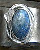 bransoletki wire wrapping Lapis lazuli z listkiem     - BRANSOLETA MANKIET - CUFF 4