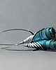 kolczyki wire wrapping Srebrne kolczyki koła w kolorze teal green 2