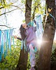 bluza z kapturem damska Bluza LUZAK liliowy 2