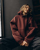 bluza z kapturem damska Bluza z kapturem, bordowa 4