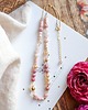 chokery Choker z różowych kamieni naturalnych Morganit Rodonit Perły Kryształ 1