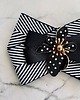 broszki Brosza Black & White z efektowym kwiatem w kropeczki New 4