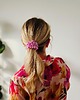 gumki do włosów Gumka jedwabna, scrunchie, frotka pudrowy róż MIDI 1