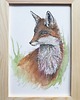 grafiki i ilustracje Obraz ręcznie malowany "Lisek" 1