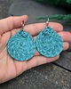 kolczyki soutache Kolczyki sutaszowe koła turkusowe nowoczesne codzienne Luna 1