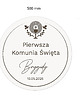 komunia - pozostałe Koło tablica powitalna na Komunie 50cm z IMIENIEM Dekoracja komunijna sali 3