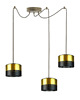 lampy wiszące Czarna 3-punktowa lampa wisząca pająk WAIKIKI W3 GLAM 7