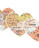 plakaty Plakat Personalizowana mapa serca 3 lokalizacje 3