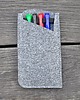 piórniki Etui z filcu - szare z czarną gumą. Wersja 1 1