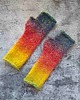 rękawiczki damskie Mitenki z wełną owczą chryzantemy 1
