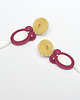 kolczyki soutache Kolczyki długie wakacyjne - amarantowy, żółty 1