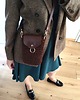 torebki mini Mini Bag Craftbags - czekoladowa z koniakową klapką 2
