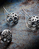 kolczyki wire wrapping Srebrne kolczyki SILVER PLANET 2