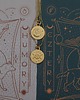 złote naszyjniki Księżyc amulet ze złoconego srebra na łańcuszku 6