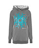 bluza z kapturem damska Bluza Hoodie śnieżynka Szara 3