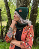 czapki damskie Bawełniana czapka beanie logo ekoskórka Zielony 3