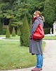 torby na ramię Skórzana torebka - worek czerwona 4