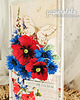 kartki scrapbooking Kartka pełna kwiatów - maki i chabry 1