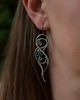 kolczyki wire wrapping Duże kolczyki kwarc niebieski wire wrapping 5
