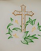 koszyki wielkanocne Serwetka do koszyka Wielkanocnego KRZYŻ lilie 2