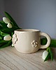 kubki Ceramiczny kubek z motywem kwiatów 2