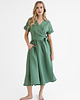 sukienki midi damskie Lniana Sukienka JASMINE EUCALYPTUS GREEN 2