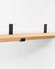 półki Loftowa półka dębowa z czarnymi podpórkami 70x17 cm 1