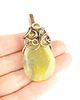 wisiory Wisiorek wire wrapping z żółtymi agatami 2