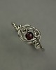 pierścionki - różne Pierścionek regulowany granat wire wrapping 1