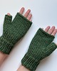 rękawiczki damskie Mitenki wełniane - zielone 4