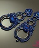 kolczyki soutache Bardzo długie granatowe kolczyki sutasz 1