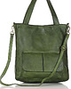 torby na ramię Torebka damska shopper A4 skóra naturalna - MARCO MAZZINI zielona 4