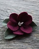 broszki Broszka kwiat kolekcja Cloe burgund 1