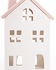dekoracje świetlne Ceramiczny domek na tea-lighty 19x10,5 cm z różowym dachem 4