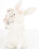 ozdoby wielkanocne Dekoracja - para króliczków 11x11x6 cm z różowymi tulipanami 3