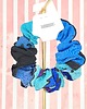 gumki do włosów M  średnia gumka do włosów jedwab naturalny scrunchie czarna niebieska 2