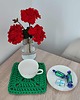podkładki do kuchni Podkładka szydełkowa pod kubki ze sznurka 16cmx16cm 1