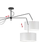 lampy wiszące Czarna lampa sufitowa na regulowanym ramieniu do salonu RIO VELUR 6