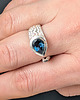 pierścionki srebrne Pierścionek london blue topaz 1