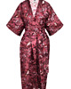 sukienki midi damskie KIMONO / sukienka kopertowa, bordowy print SŁOWIKI 100% wiskoza 1