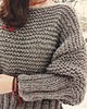 swetry damskie  Brązowy sweter handmade moher z wełną 8