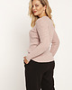swetry damskie  Sweter w serek - SWE243 różowy 1