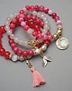 bransoletki z kamieni naturalnych Strawberry sorbet /19-06-23/ set 5