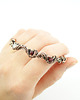 bransoletki wire wrapping Miedziana bransoleta mankietowa z rubinem 2