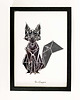 grafiki i ilustracje Czarny lis origami, plakat A4 1