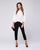 spodnie dresowe damskie Spodnie z dżerseju Boyfriend Look 415 czarne 5