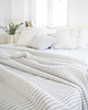 koce i narzuty Lniana Narzuta Gray Stripes 5