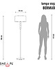 lampy podłogowe Industrialna lampa stojąca do salonu czarno-złota BERMUDY MIRROR 2
