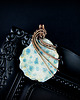 wisiory Koral fossil wisiorek wire wrapping 7